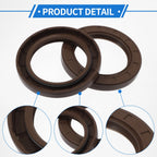 2X Oil Seal Rotary Shaft Seal FKM Rubber 55x80x10mm for Various Models 