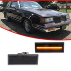 2X Smoked Amber LED Front Side Marker Lights for Oldsmobile Cutlass (1981–1988)
