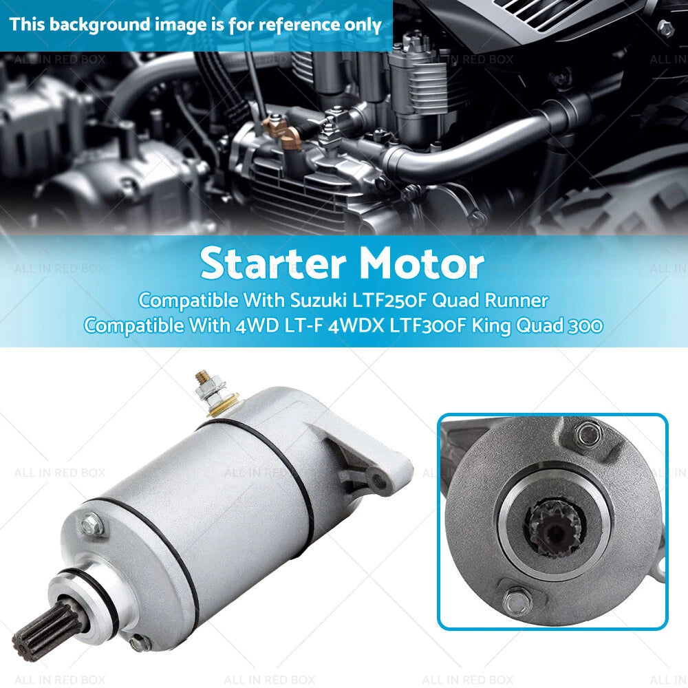 Starter Motor for Suzuki LTF250F Quad Runner 4WD, LTF300F King 300 (1998–2006)