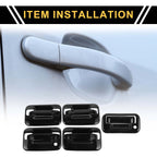 Set of 2 Exterior Door Handle Covers for Ford F-150 (2004–2014) Black