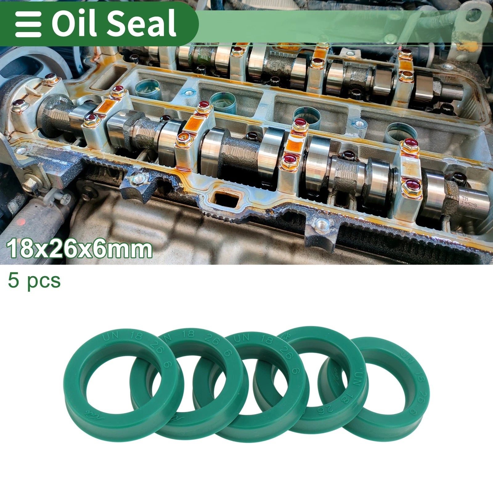 Set of 5 Oil Seal Ring 18x26x6mm for [Make Model] ([YYYY–YYYY])