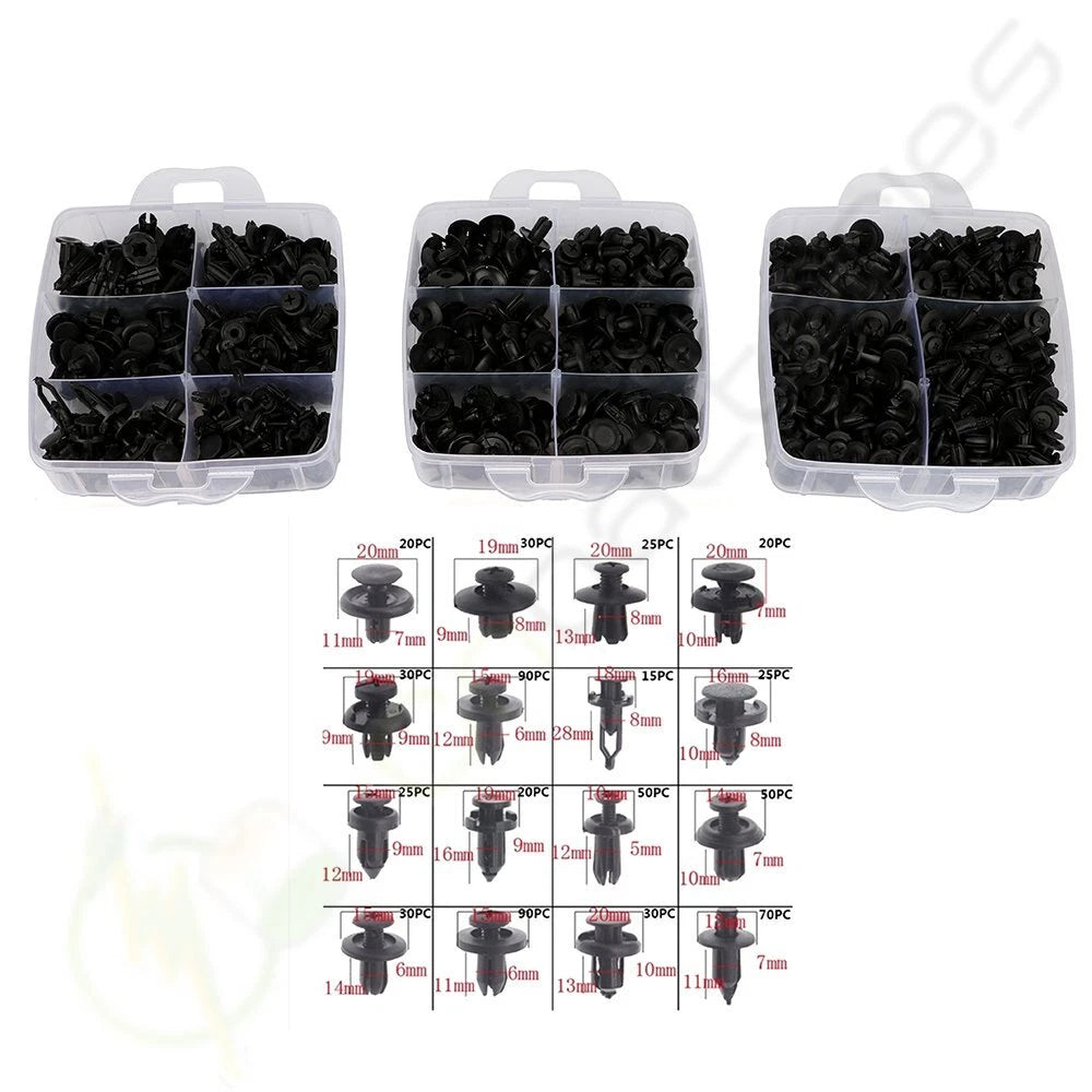 Set of 16 Car Retainer Clips Fasteners for Most Vehicles (Universal)