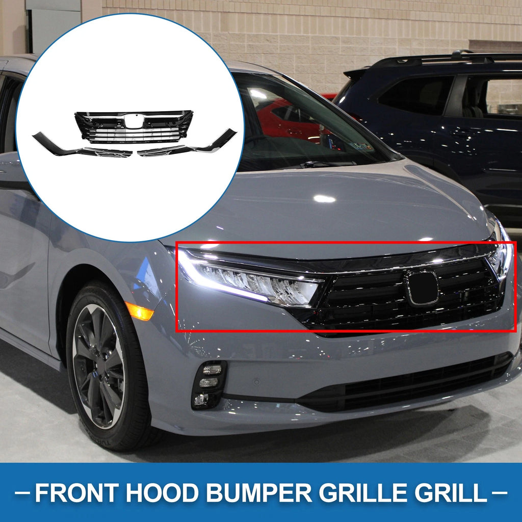 Front Hood Bumper Grille for Honda Odyssey (2018–2021) Chrome