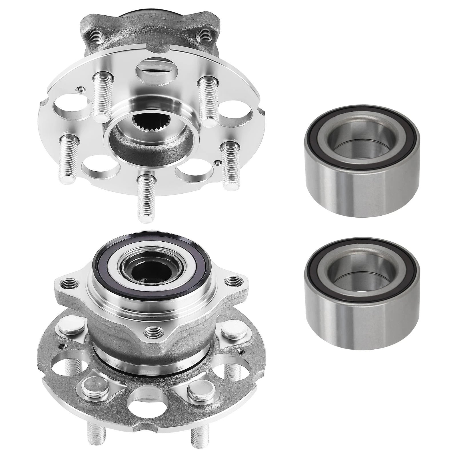 Front Rear Wheel Bearing and Hub Assembly Kit for Honda CR-V (2012–2016)