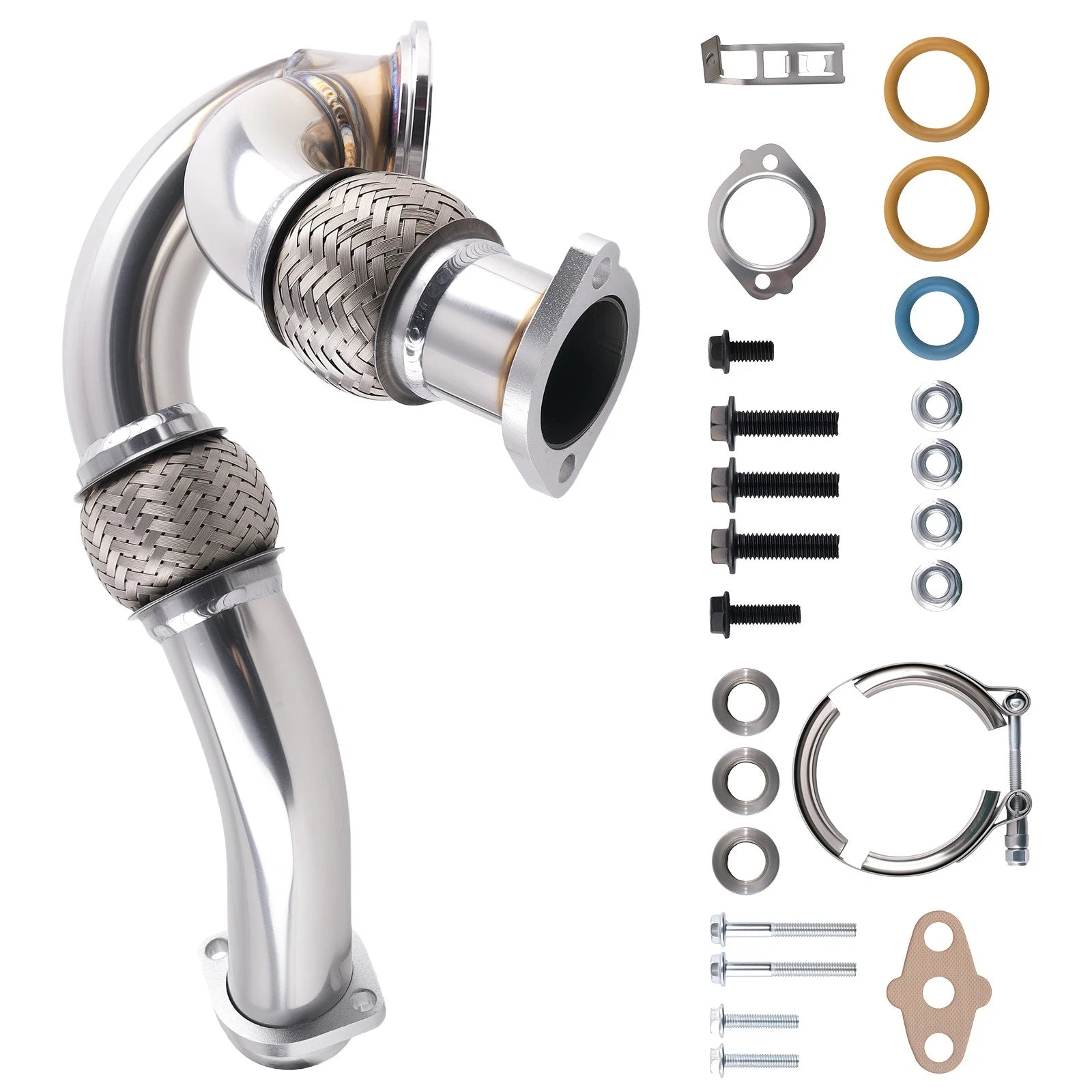 Turbo Up-Pipe Y-Pipe for Ford 6.0L (2003–2007) Stainless Steel