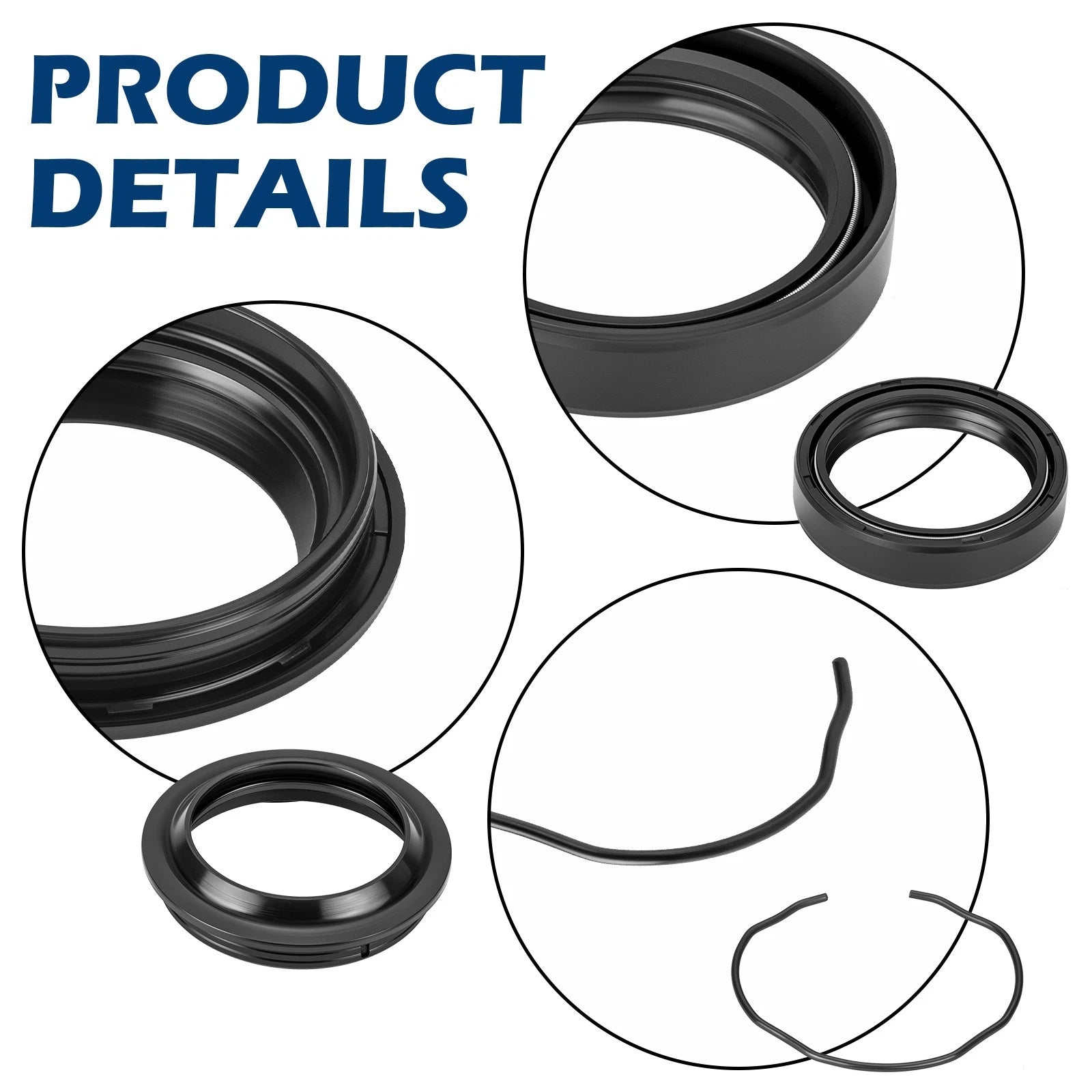Front Fork Dust & Oil Seal Kit for Suzuki GSX-R600 GSX-R750 V-Strom 650 (2006–2020)