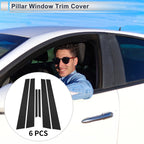 6 Pcs Door Pillar Window Trim for Mazda 6 (2003–2007) Black