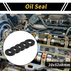 Set of 5 Oil Seal Rotary Shaft Seal NBR Rubber 20x52x8mm