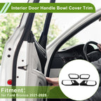 Set of 4 Interior Door Handle Bowl Cover Trim for Ford Bronco (2021–2025)