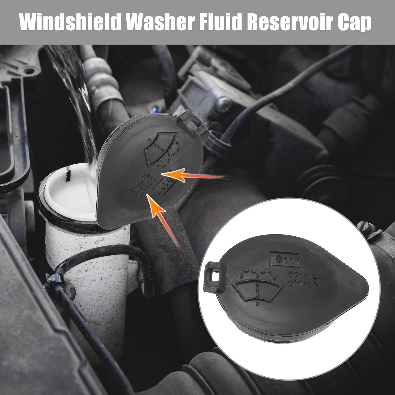 2 Pcs Windscreen Washer Fluid Reservoir Cap for Toyota Lexus 
