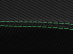 Console Lid Armrest Cover for Hummer H3 (2005–2010) Carbon Fiber Green Stitch
