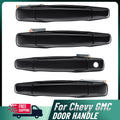Black Exterior Door Handles for 2007–2014 Chevy Silverado GMC Sierra
