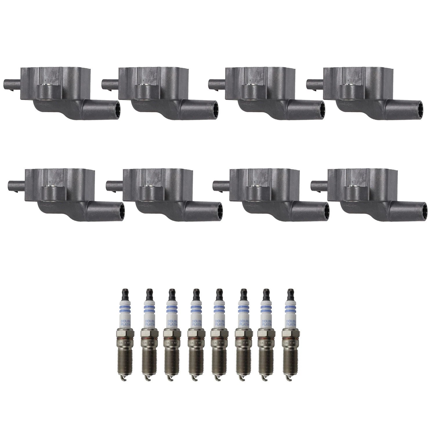 Set of 8 Ignition Coils & Spark Plugs for Ford F-250 Super Duty