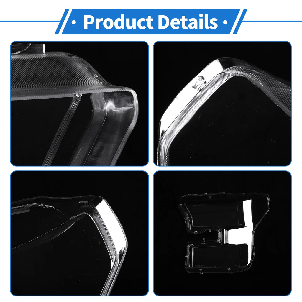 1 Pcs Headlight Lens Cover for Ford F-150 (2015–2017) PC Clear