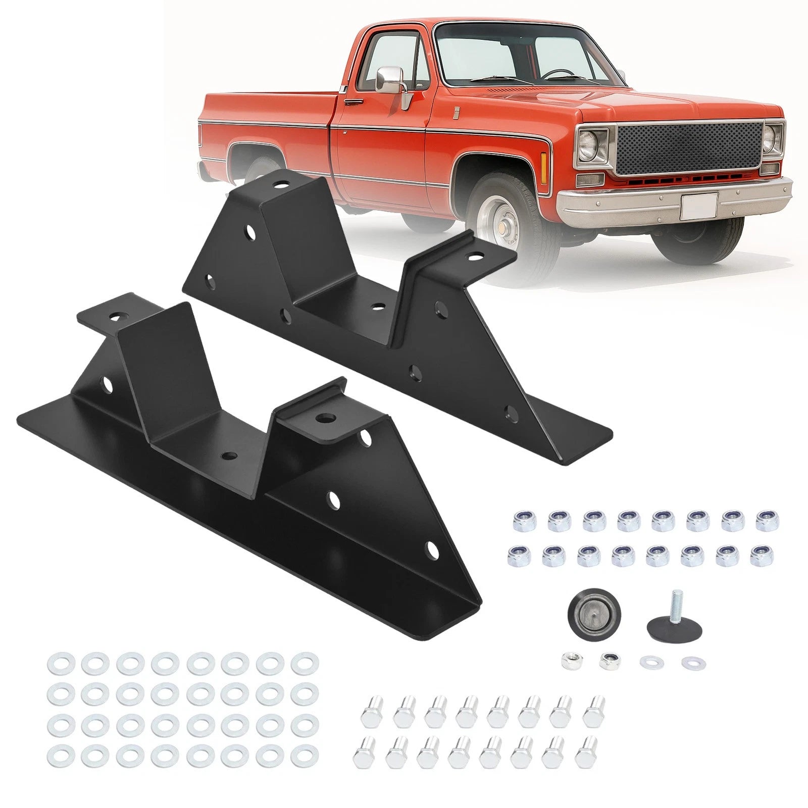 C Notch Frame Support Lowering Kit for Chevrolet C10 C20/GMC C2500 (1973–1987)
