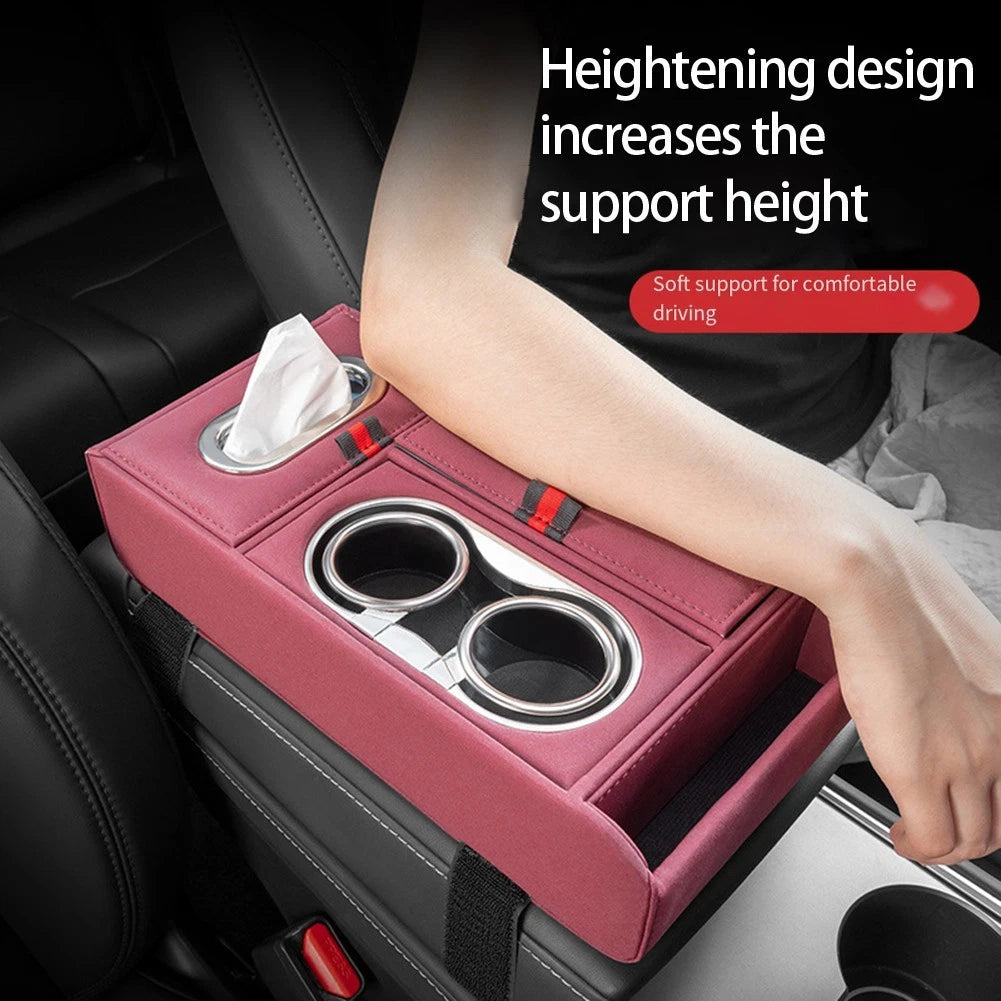 Armrest Pad with Cup Holders for Car (Universal Fit)