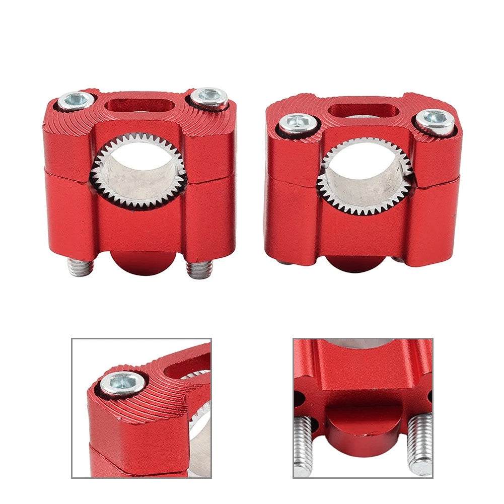 Handlebar Fat Bar Mount Clamps Risers Adaptor for Dirt Pit Bike ATV (7/8 to 1-1/8)