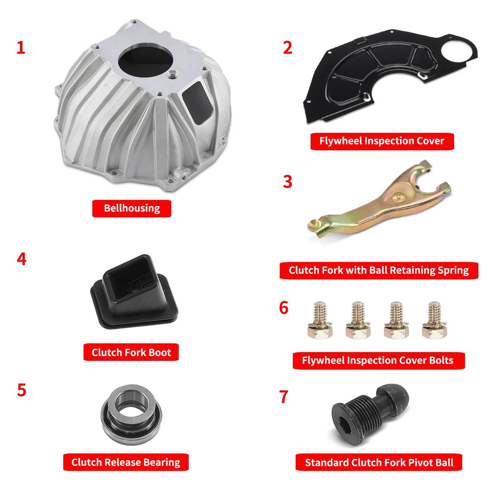 Bell Housing Kit & Clutch Fork for Chevy (Fits Specific Models)