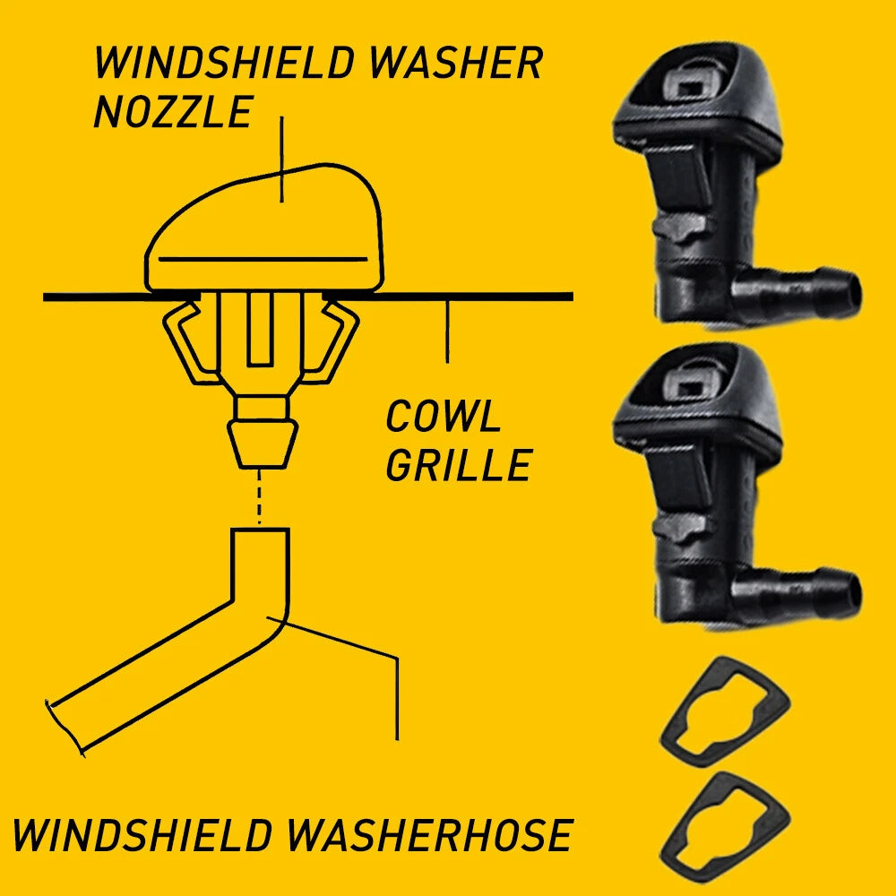 2X Windshield Washer Nozzle for Honda Odyssey (2011â2017)