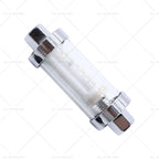 Reusable Chrome Glass Inline Fuel Filter for 1/4" 5/16" 3/8" Lines