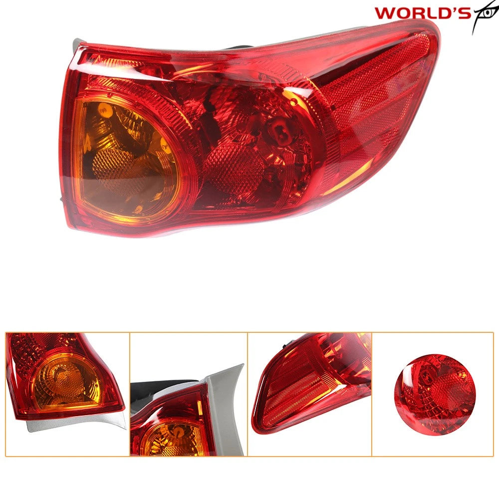Set of 2 Outer Tail Lights + Fog Lights for Toyota Corolla (2009–2010)