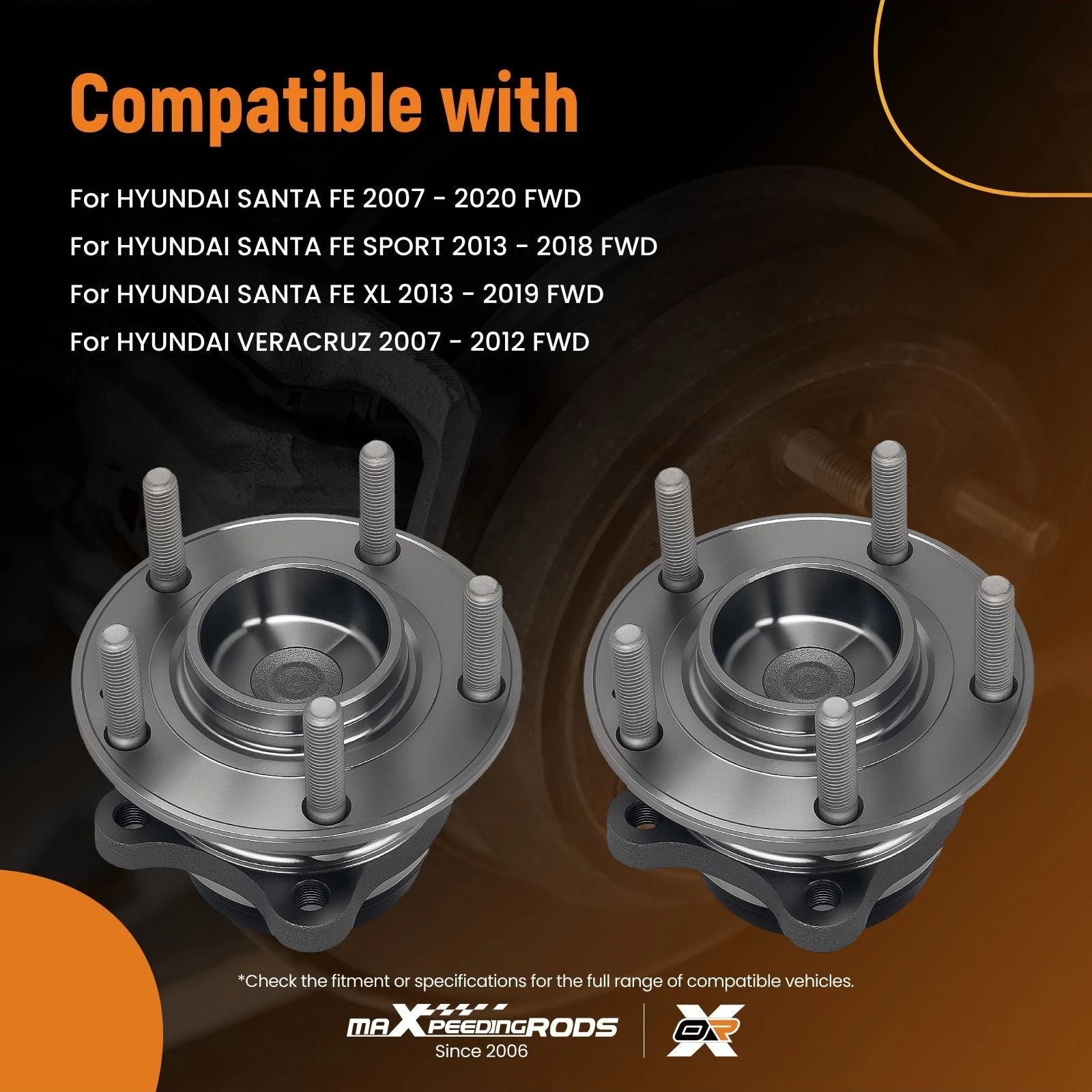 Rear Wheel Bearing Hub Assembly for Hyundai Santa Fe XL (2013–2019)