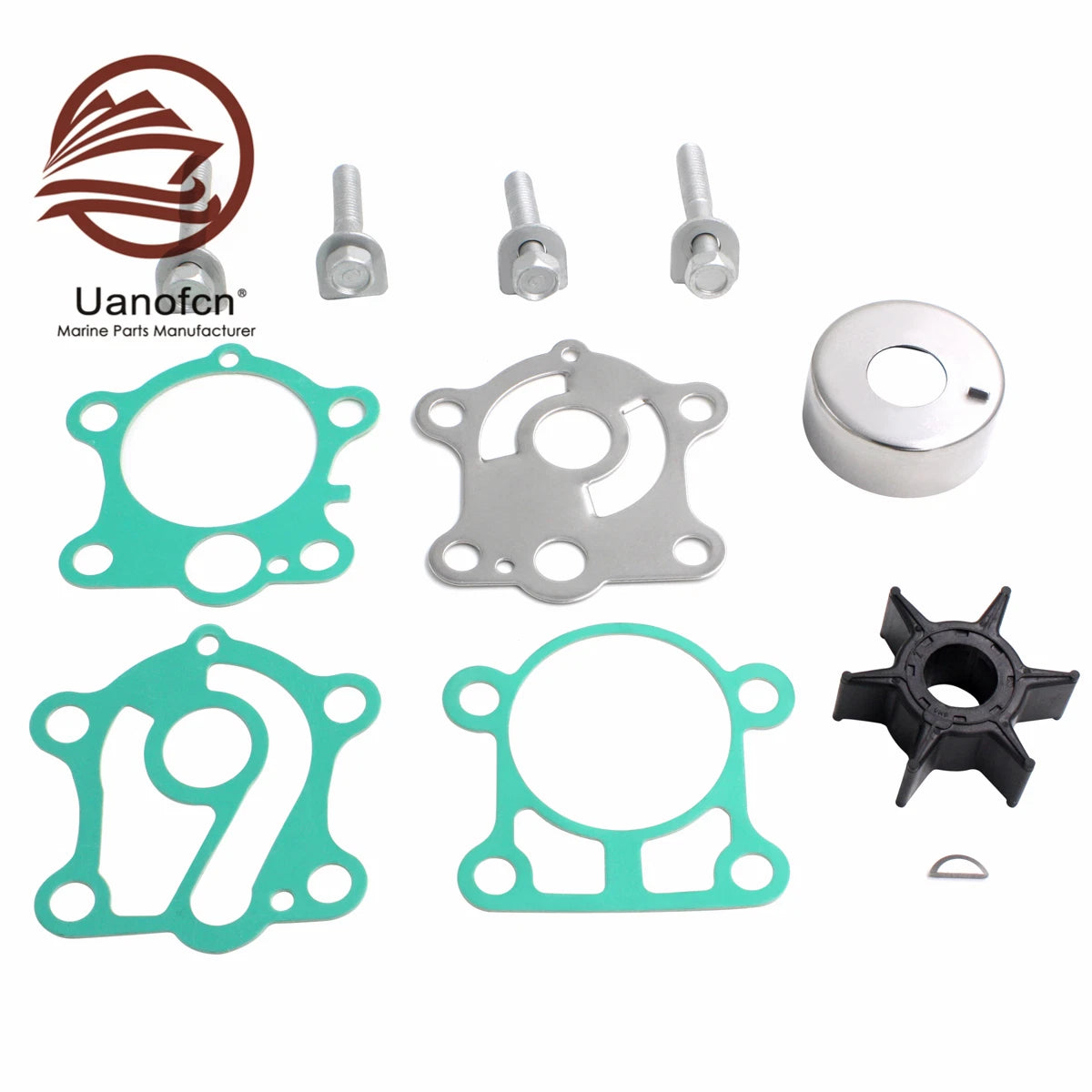 Water Pump Impeller Repair Kit for Yamaha 25HP 30HP (6J8-W0078-A2)