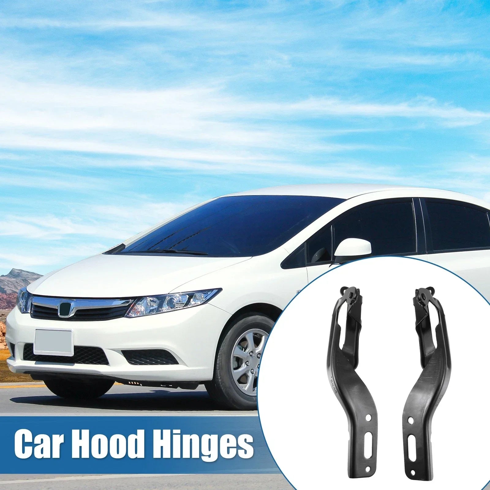 Car Hood Hinges 2 x Left Right Side Replacement for Honda Civic Hybrid (06-11)