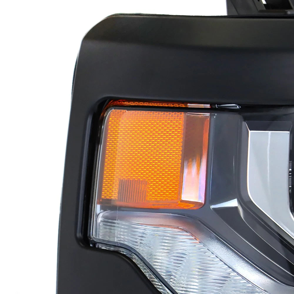 Set of 2 Headlight Assemblies for Chevy Silverado 1500 (2016–2018) HID LED DRL