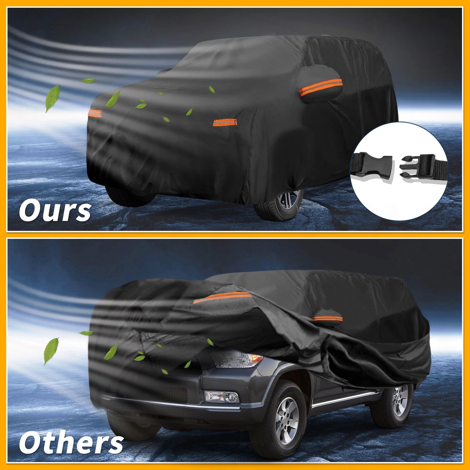 Waterproof Car Cover for Toyota 4Runner (190T-PU, Black)