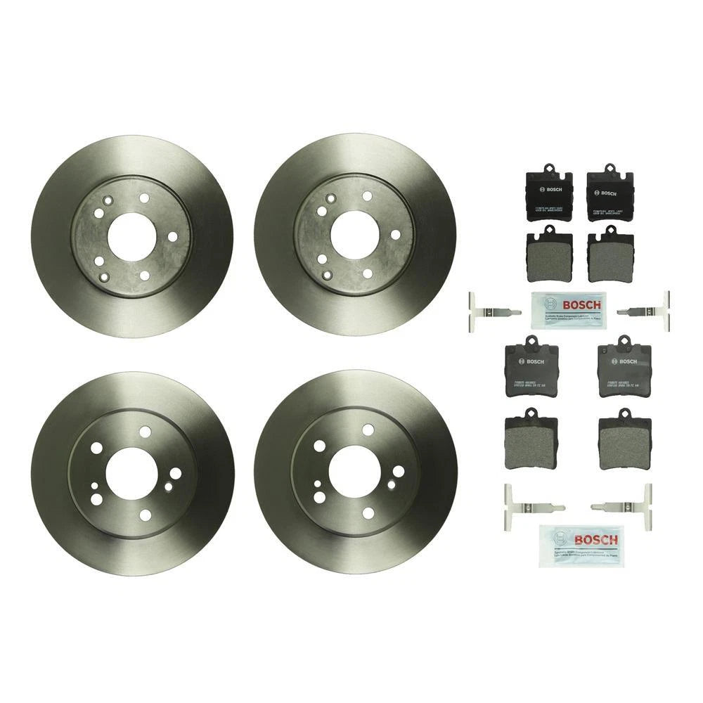 Disc Brake Pad & Rotor Kit for Mercedes (Front & Rear, 288mm/278mm)