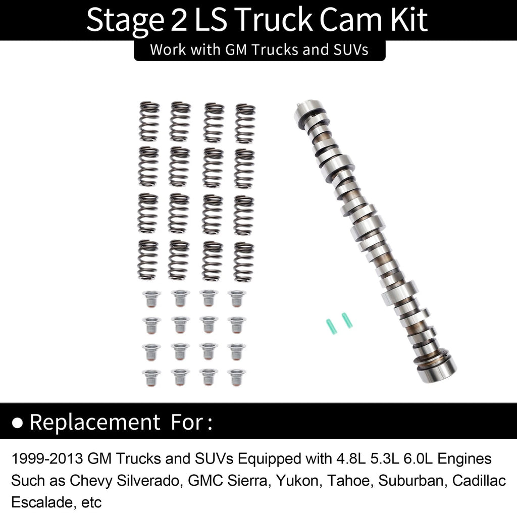 Stage 2 Cam Kit for 1999-2013 Silverado Sierra 4.8L 5.3L 6.0L Engines