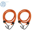 Set of 4 Orange Steel 2200 LB Ratchet Tie Down Straps with Break Lock S Hooks