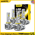 9005 9006 LED Headlight Bulbs Kit for High Low Beam (6500K, 96500LM)