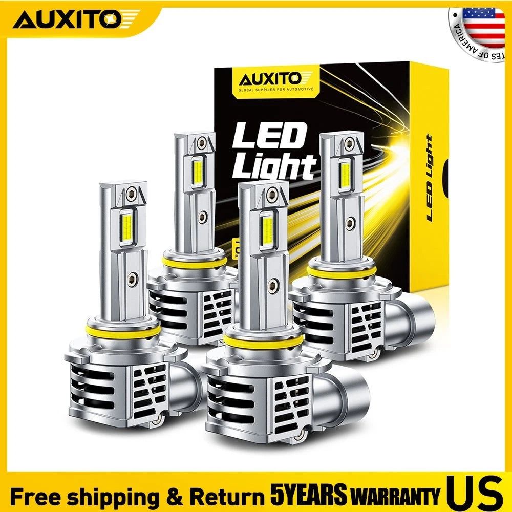 9005 9006 LED Headlight Bulbs Kit for High Low Beam (6500K, 96500LM)