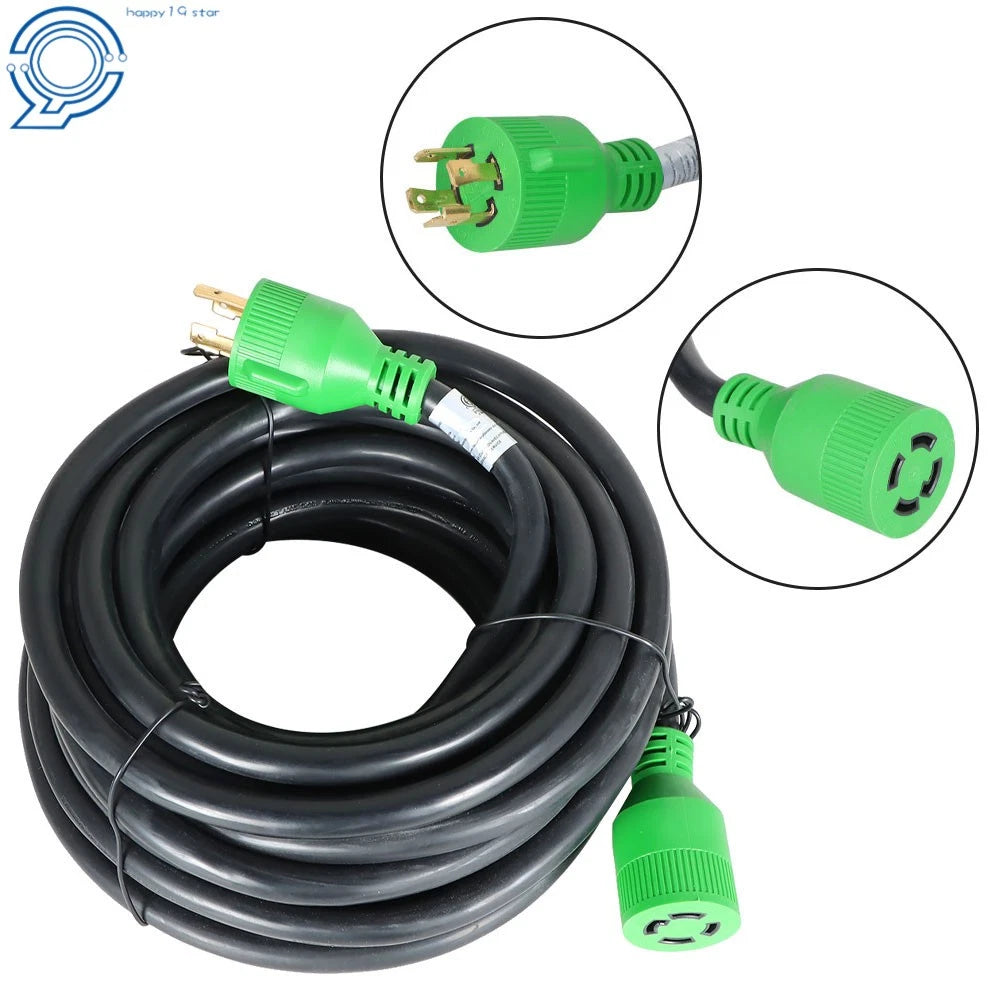 50ft Generator Extension Cord for NEMA L14-30P to L14-30R