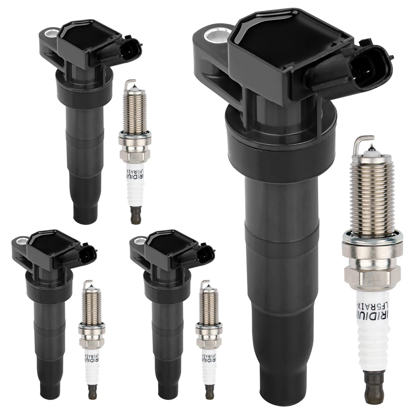 4X Ignition Coils & Iridium Spark Plugs for Kia Sorento, Hyundai Tucson (2009–2013)