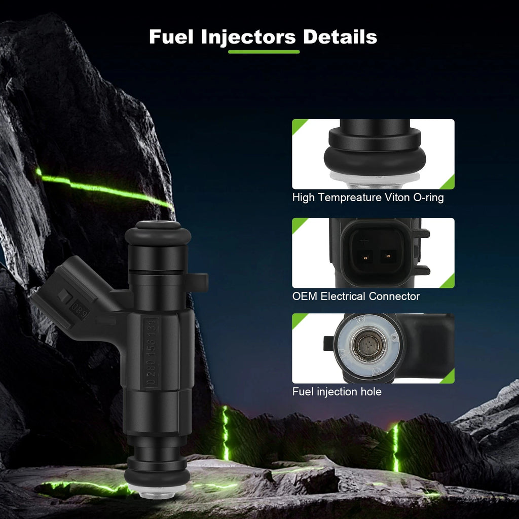 Set of 6 Fuel Injectors for Cadillac CTS SRX STS Buick LaCrosse Rendezvous (3.6L)
