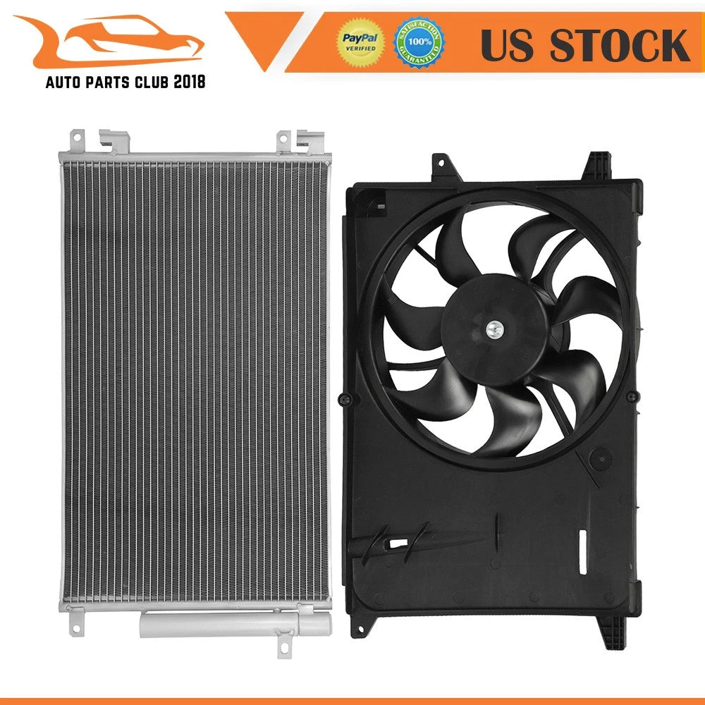 AC Condenser and Cooling Fan Assembly for Chevrolet Spark (2016–2022)