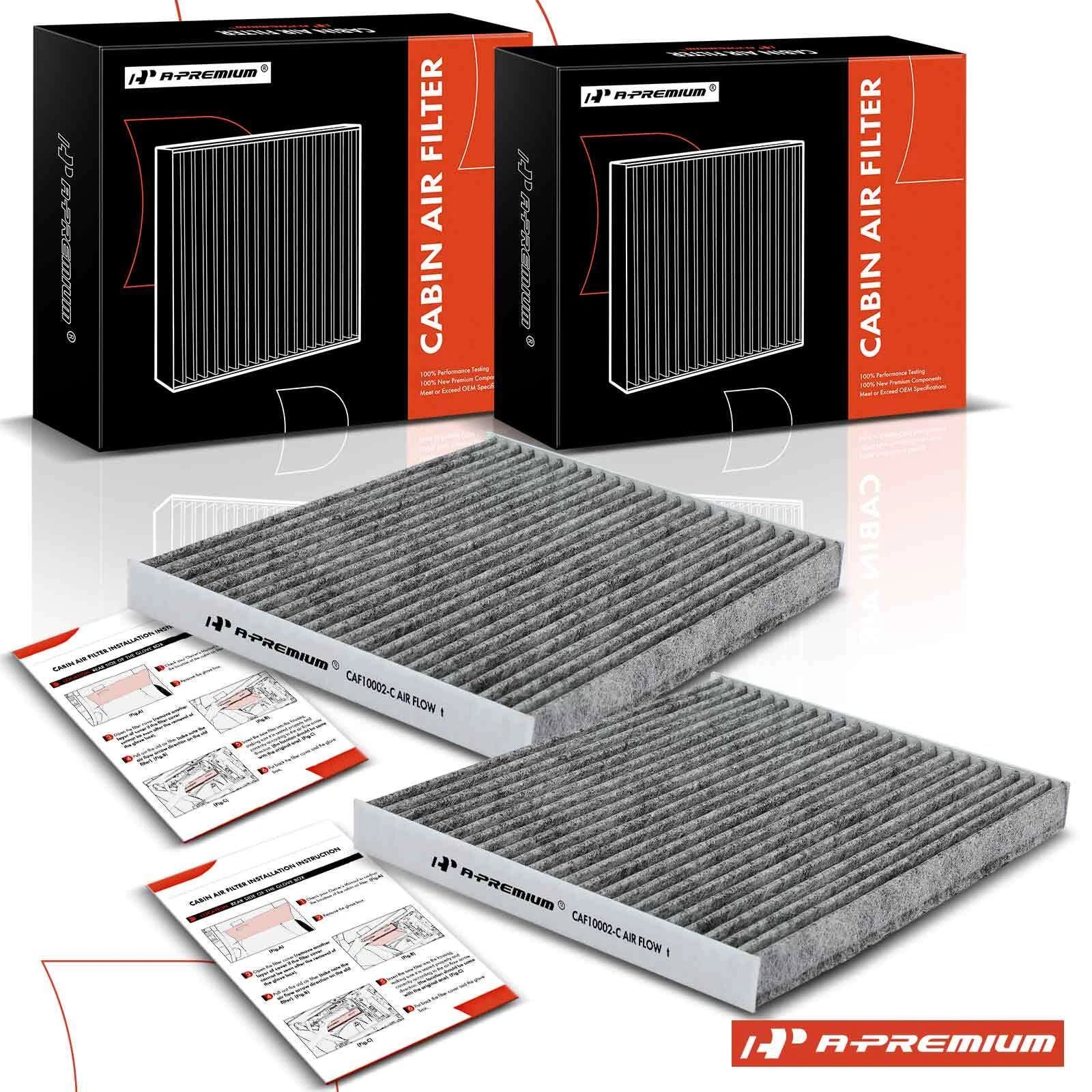 2X Activated Carbon Cabin Air Filter for Hyundai Ioniq (2017–2022)