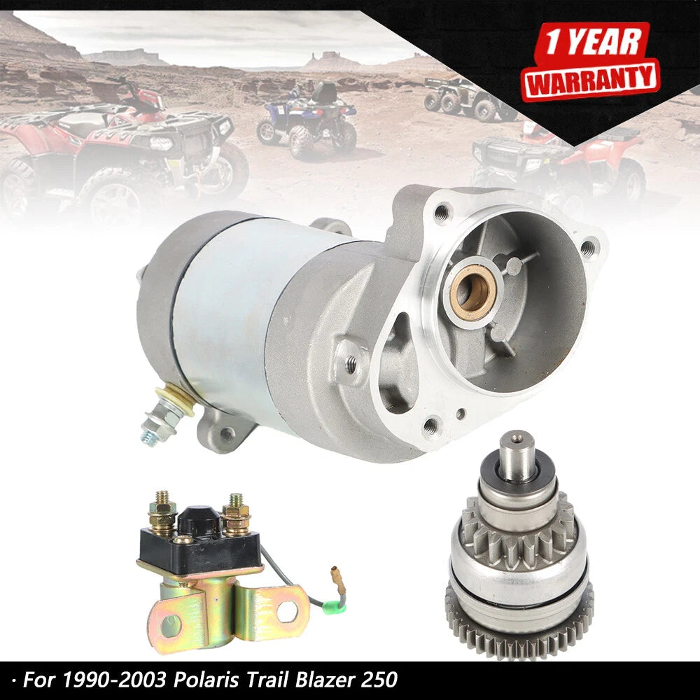 Starter Drive & Relay Solenoid for Polaris Trail Blazer 250 (1990â2003)
