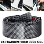 3CM x 2M Carbon 3D Black Fiber Door Sill Anti Scratch Protector