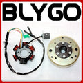 6 Pole Magneto Stator & Flywheel for GY6 125cc 150cc ATV Quad Scooter