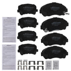 8x Brake Ceramic Pads Kit for Acura MDX (2007–2013), ZDX (2010–2013) D1280