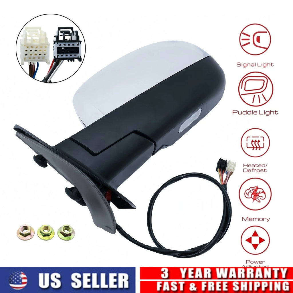 Heated Memory Driver Side Power Mirror for GMC Sierra 2500 HD, 3500 HD (2009–2014)