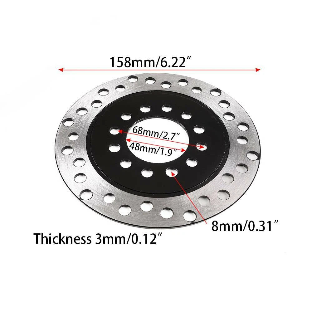 Rear Hydraulic Brake Caliper Assembly and Disc Rotor Kit for ATV 50-125cc