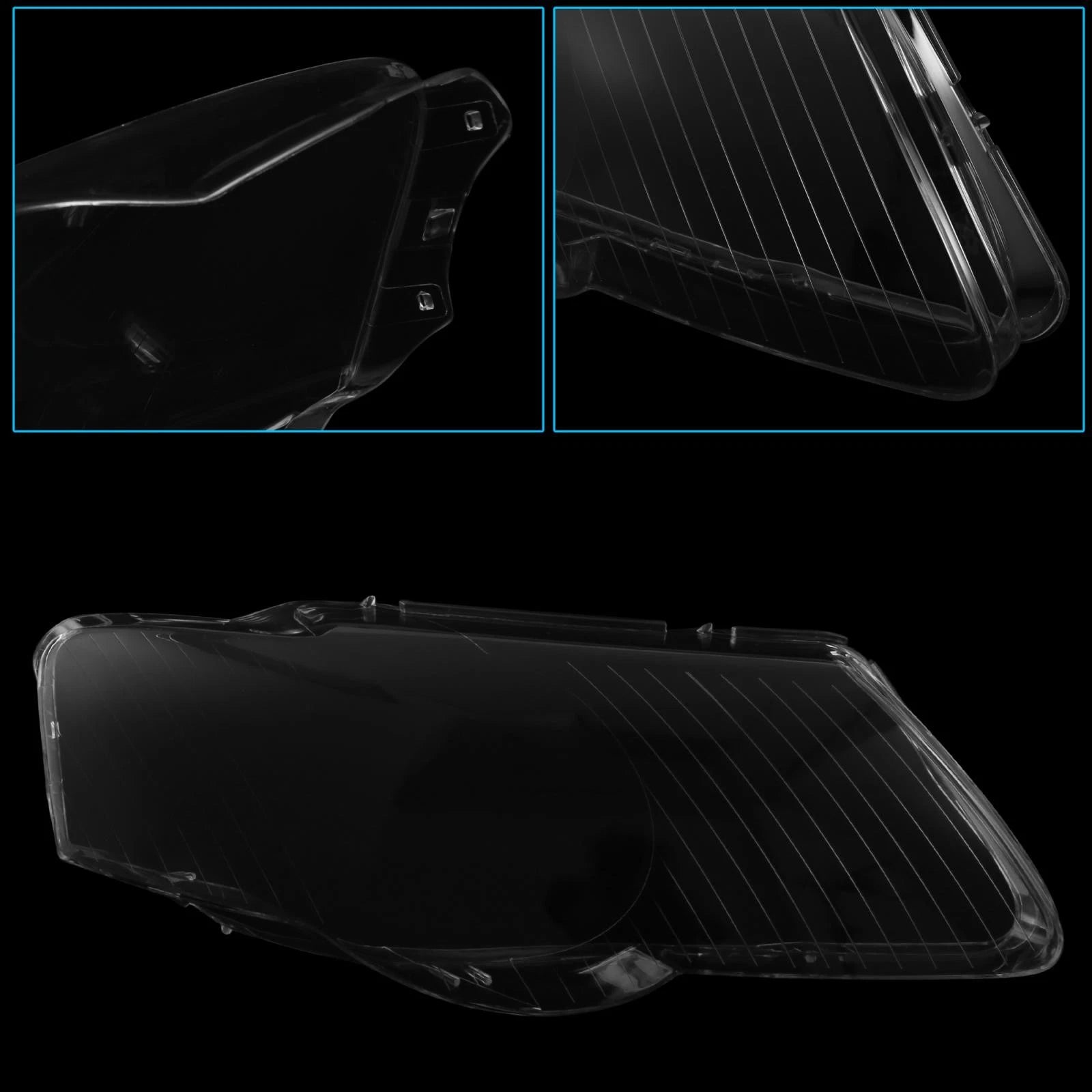 1 Pair Headlight Lens Cover Shell for VW Passat B6 (2006–2011) 3C0 941 0