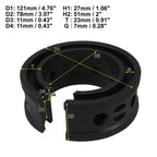 2X Black Coil Spring Rubber Buffer for Ford, Chevy (Universal D Type)