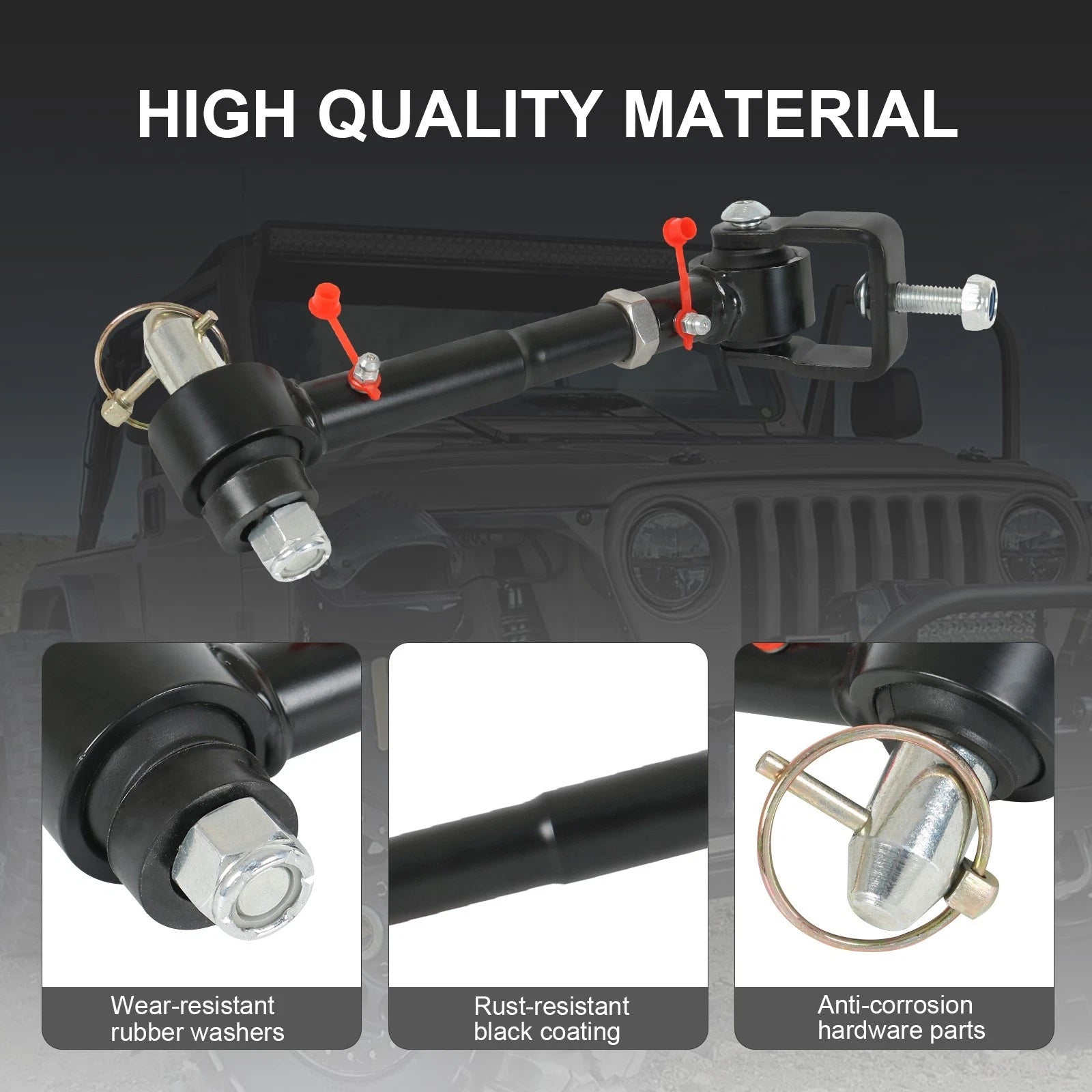 Sway Bar Links for Jeep Cherokee TJ (1998–2006) & XJ (1984–2001) 2.5-6" Lift