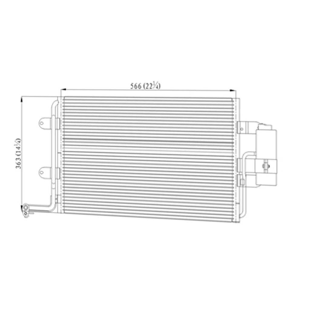 Replacement A/C Condenser for Volkswagen Golf (1999–2006)